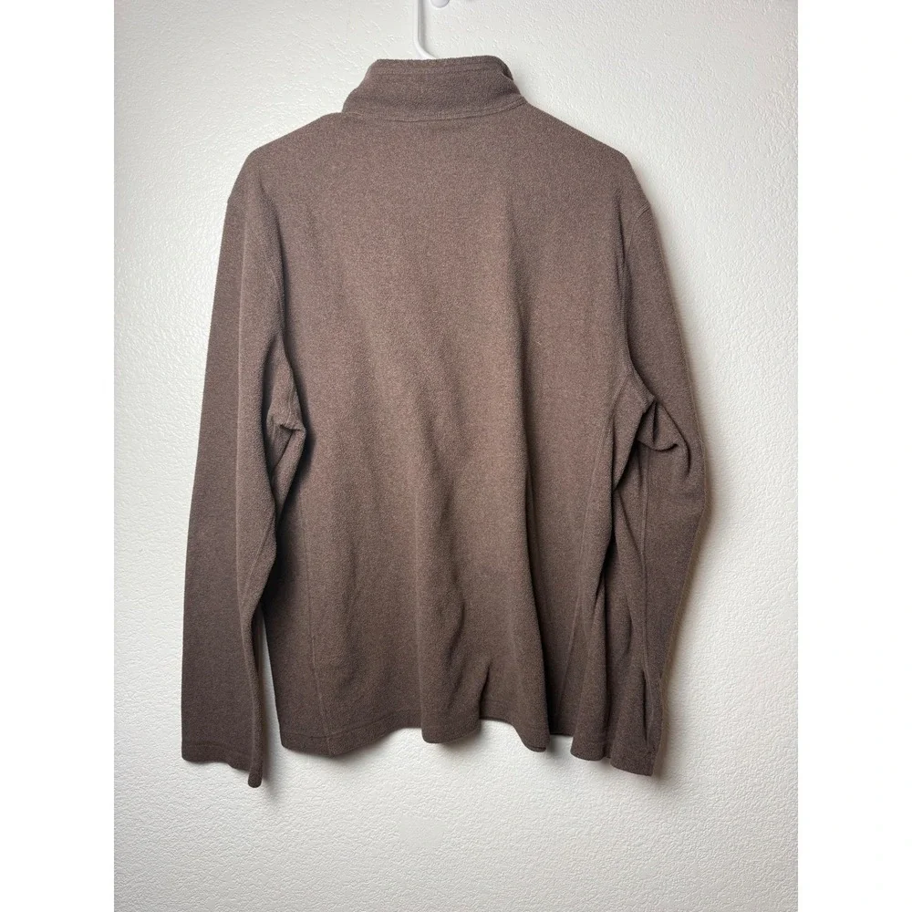 The North Face Mens LG Brown Glacier 1/4 Zip Fleece Pullover Jacket Logo EU